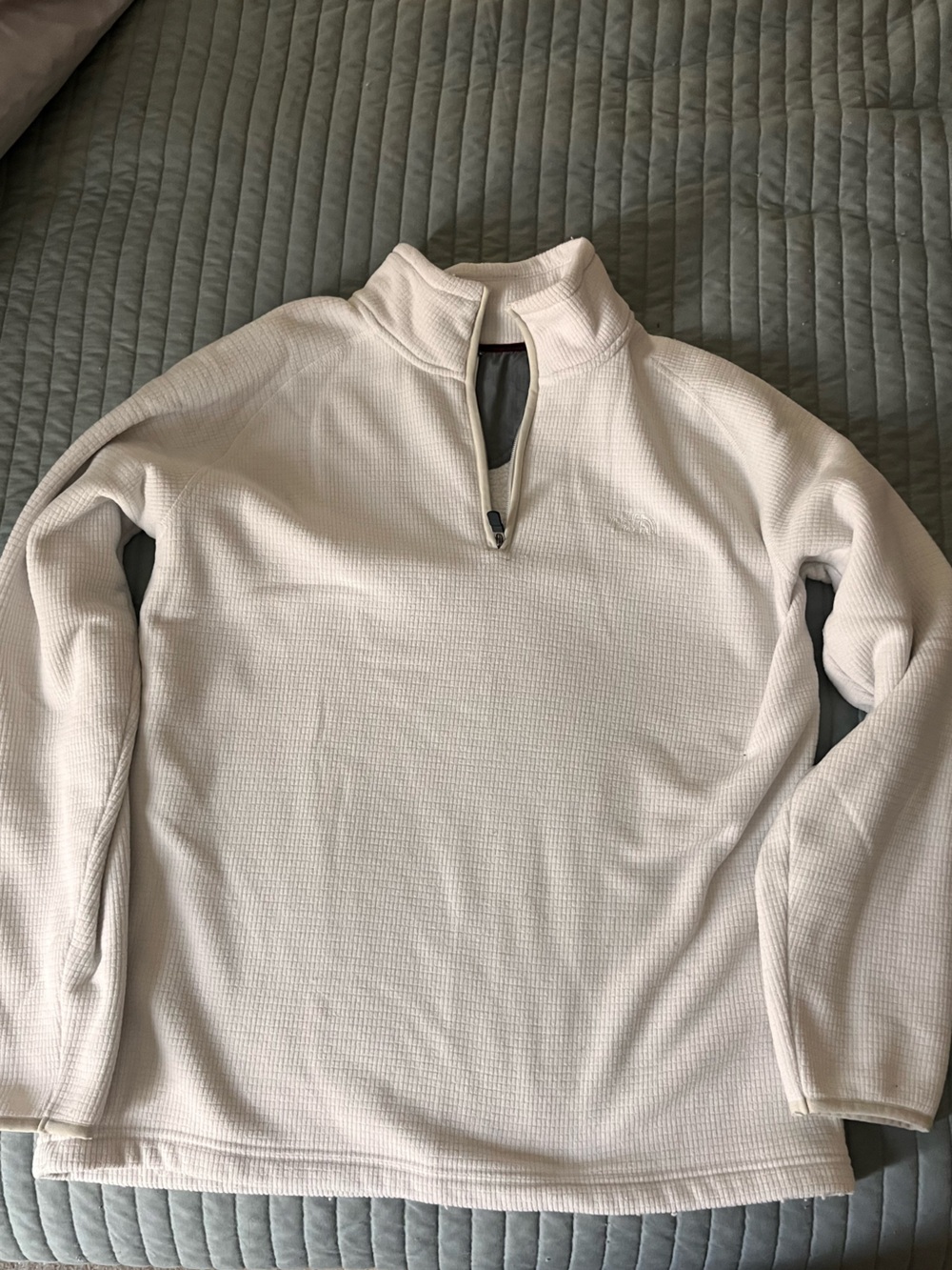 The North Face Men's Cream Half-Zip Sweater